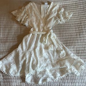 Selfie Leslie Lace Wrap Dress